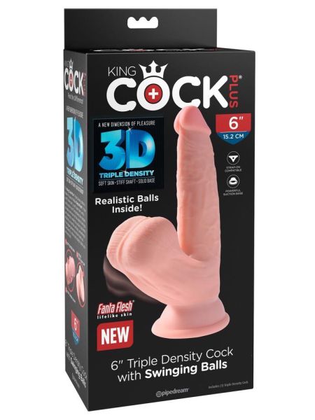 Realistyczne żylaste dildo z wielkimi jądrami 15cm - 2