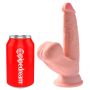 Realistyczne żylaste dildo z wielkimi jądrami 15cm - 4