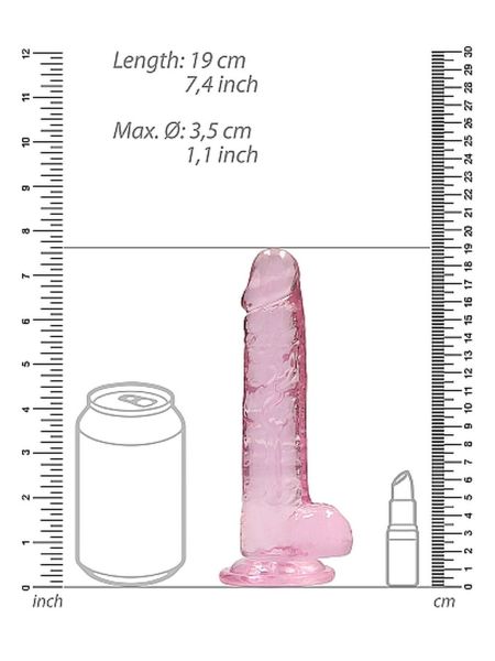 Dildo różowe z mocną przyssawką różowy orgazm 19cm - 3