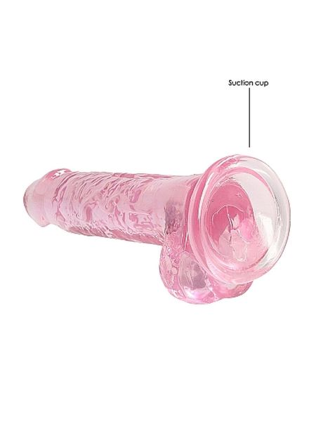 Dildo różowe z mocną przyssawką różowy orgazm 19cm - 5