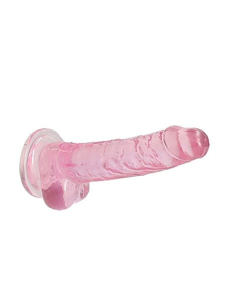 Dildo różowe z mocną przyssawką różowy orgazm 19cm - 6