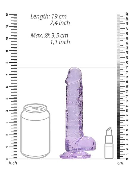 Dildo z przyssawką penis realistyczny żylasty 19cm - 3