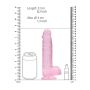 Dildo realistyczne z przyssawką i jądrami różowe 21cm - 7