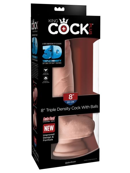 Miękkie realistyczne penis dildo przyssawka 20 cm - 2