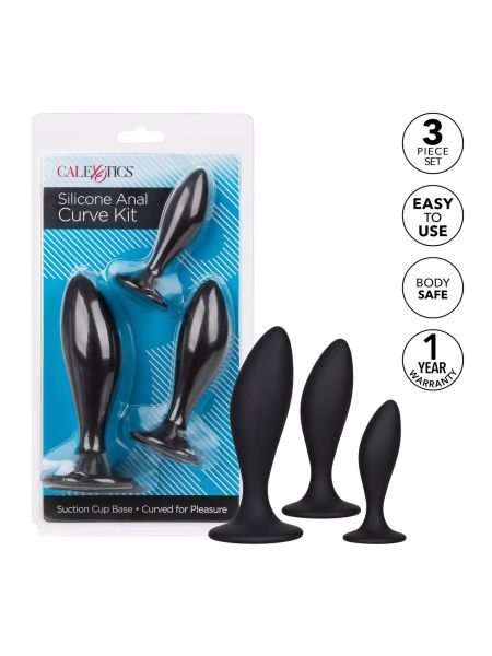 Silicone Anal Curve Kit Black - 4