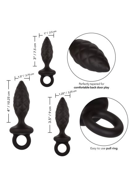 Silicone Anal Probe Kit Black - 10