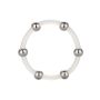 Steel Beaded Silicone Ring XL Transparent - 2