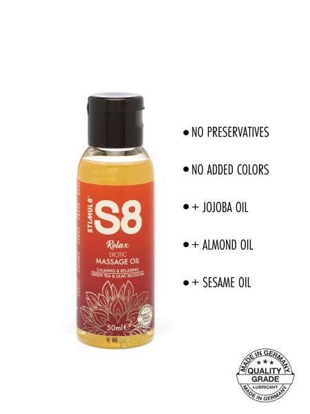 S8 Massage Oil 50ml Green Tea & Lilac Blossom - 2