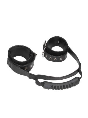 Bonded Leather Hand Cuffs With Handle - image 2