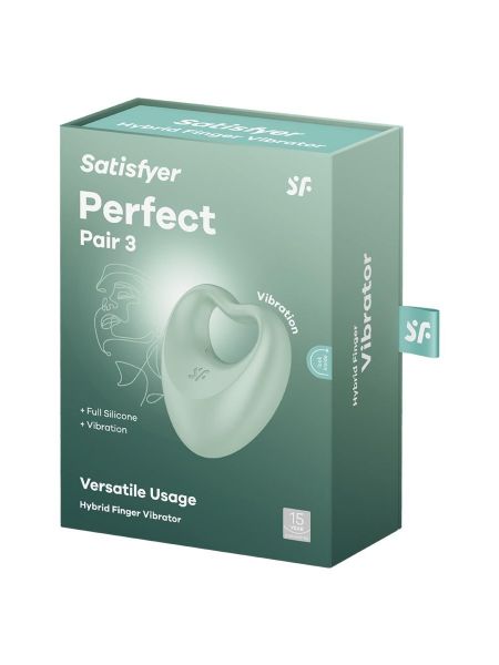 WIbrujący pierścień erekcyjny Satisfyer Perfect Pair 3 Green - 5