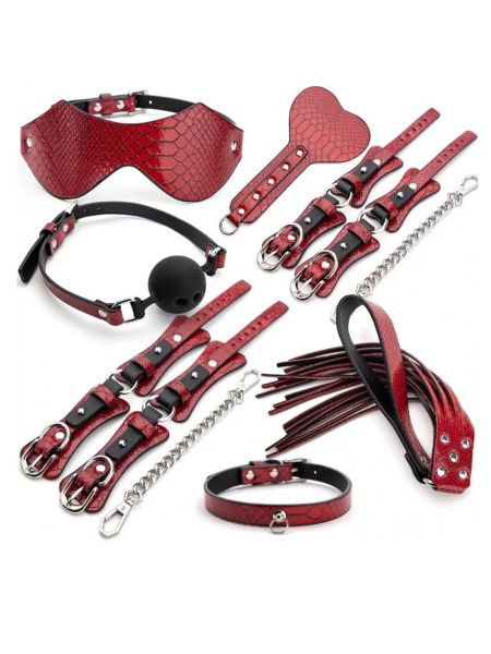 Suitcase bondage set red