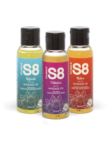 S8 Massage Oil Box 3x 50ml Multi flavour - 2