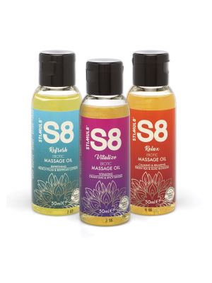 S8 Massage Oil Box 3x 50ml Multi flavour - image 2