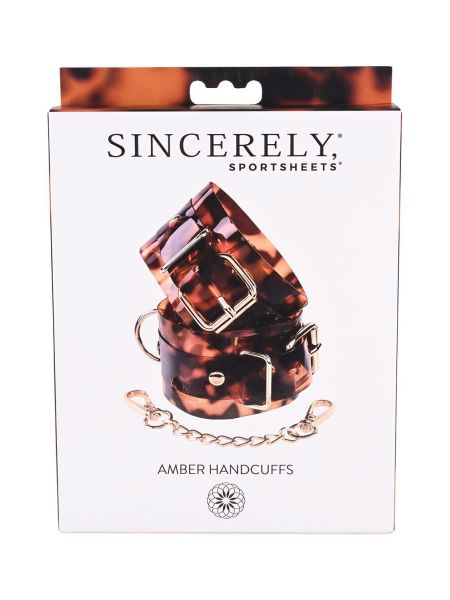 SPORTSHEETS AMBER HAND CUFFS - 4