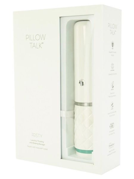 Posuwisty wibrator z przyssawką Pillow Talk Feisty Teal