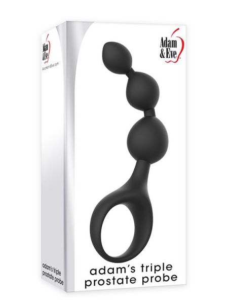 Koraliki analne A&E Triple Prostate Probe Black - 2