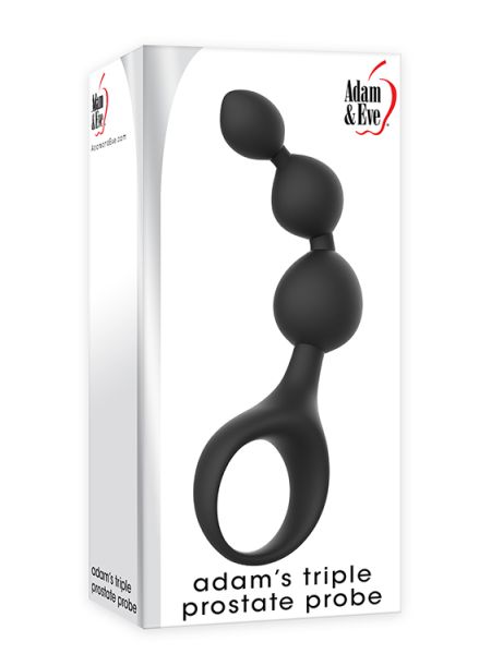 Koraliki analne A&E Triple Prostate Probe Black - 7