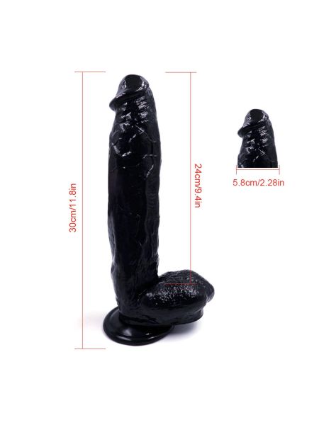Gruby duży realistyczny penis dildo członek 30 cm - 5