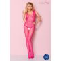 Zmysłowy bodystocking dziurka w kroku dekolt róż - 4