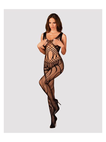 Bodystocking seksowny otwarty krok siateczka S/M/L - 3