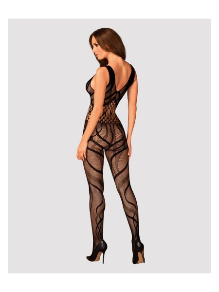 Bodystocking seksowny otwarty krok siateczka S/M/L - 4