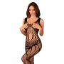 Bodystocking seksowny otwarty krok siateczka S/M/L - 2