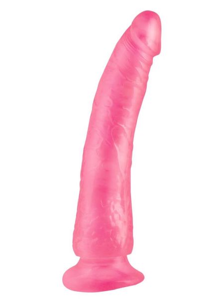 Różowe silikonowe żylaste dildo przyssawka 17,5cm - 4