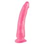 Różowe silikonowe żylaste dildo przyssawka 17,5cm - 5