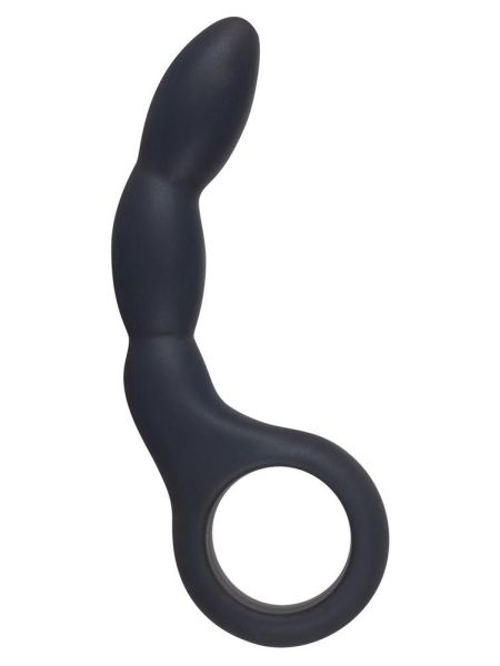 Czarne dildo analne korek analny z uchwytem 13,5cm - 3