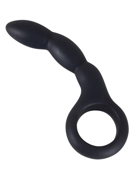 Czarne dildo analne korek analny z uchwytem 13,5cm - 5