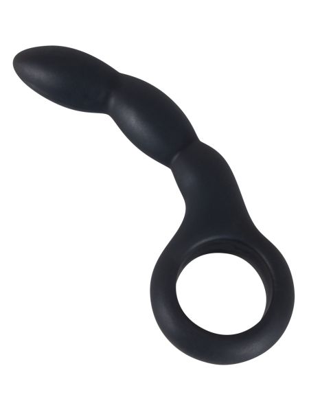 Czarne dildo analne korek analny z uchwytem 13,5cm - 6