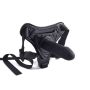 Czarne majtki strap-on z silikonowym dildo 10 cm - 4