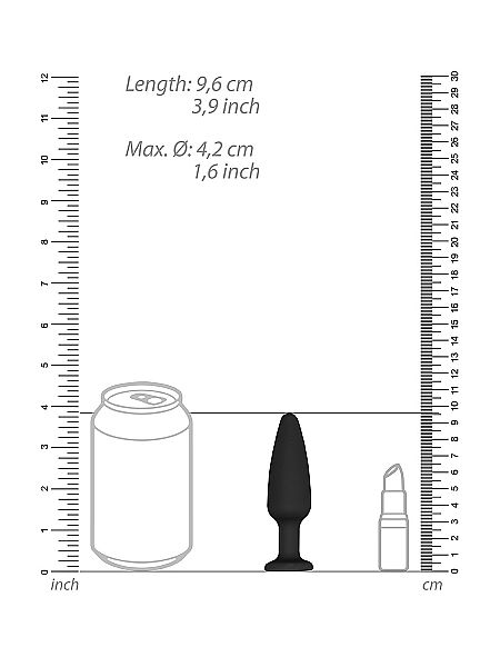 Podłużny silikonowy korek analny zatyczka 9,5 cm - 3