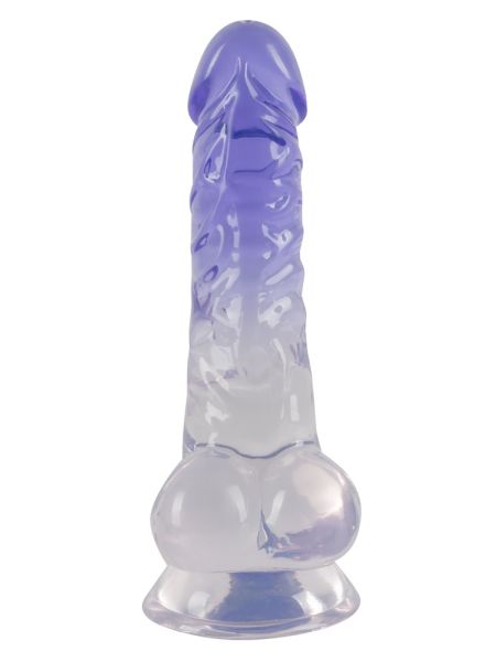 Transparentny penis żylasty z przyssawką 19,5 cm - 7