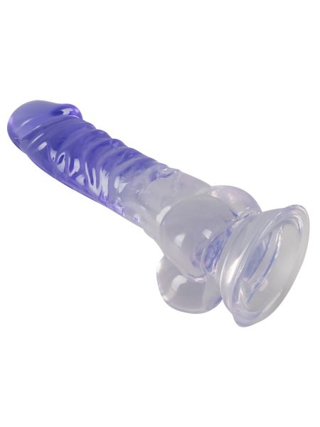 Transparentny penis żylasty z przyssawką 19,5 cm - 11