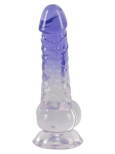 Transparentny penis żylasty z przyssawką 19,5 cm - 13