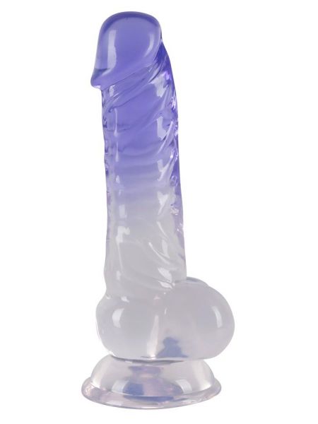 Transparentny penis żylasty z przyssawką 19,5 cm - 6