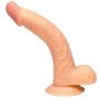 Cieliste dildo wyżyłowany penis z przyssawką 19 cm - 4