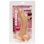 Cieliste dildo wyżyłowany penis z przyssawką 19 cm - 3