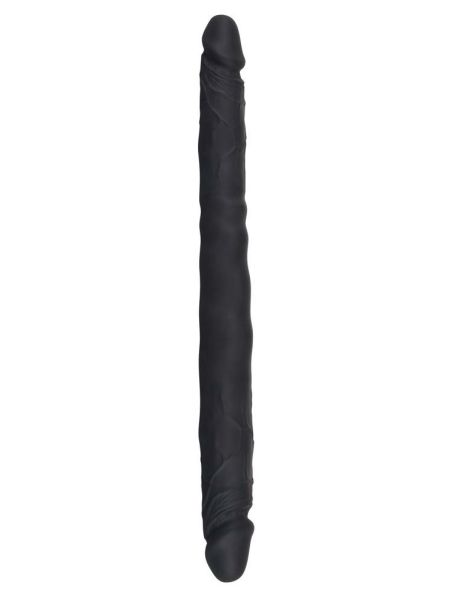 Czarne dildo lesbijskie silikonowe podwójne 40cm - 2