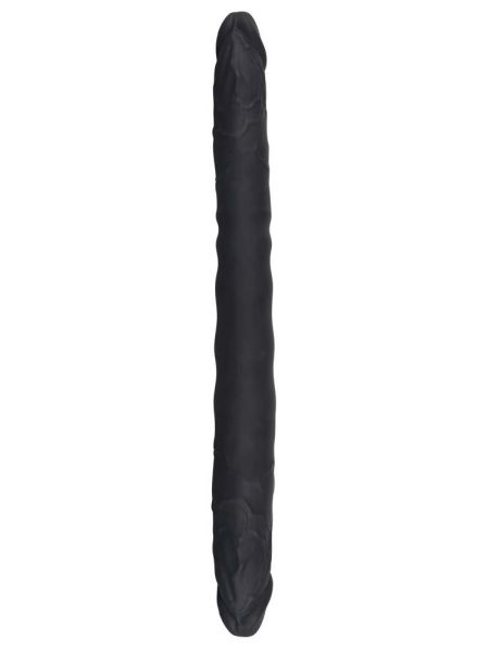 Czarne dildo lesbijskie silikonowe podwójne 40cm - 5