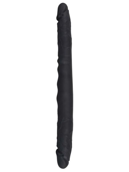 Czarne dildo lesbijskie silikonowe podwójne 40cm - 7