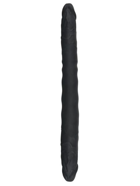 Czarne dildo lesbijskie silikonowe podwójne 40cm - 6