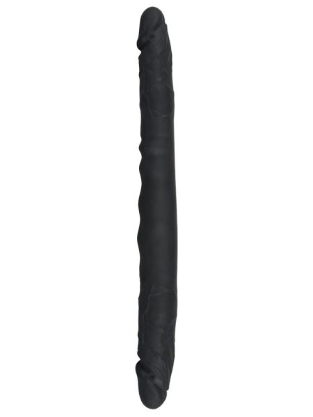 Czarne dildo lesbijskie silikonowe podwójne 40cm - 8