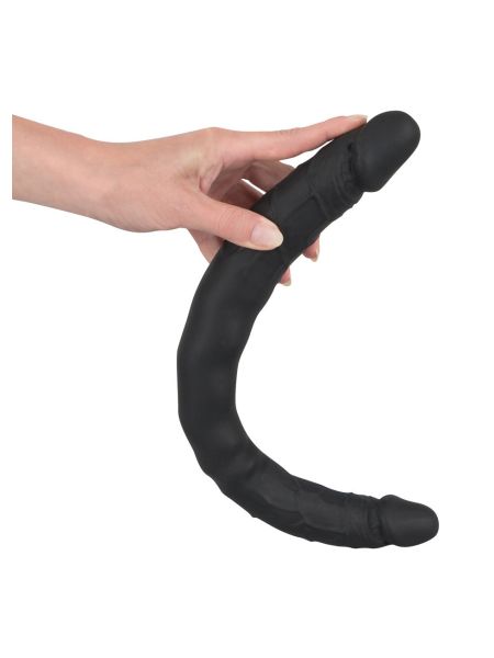 Czarne dildo lesbijskie silikonowe podwójne 40cm - 10