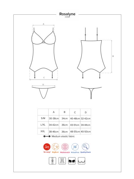 Czerwony sex komplet gorset stringi obsessive s/m - 6