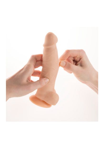 Członek penis dildo żyły jądra przyssawka sex 18cm - 3