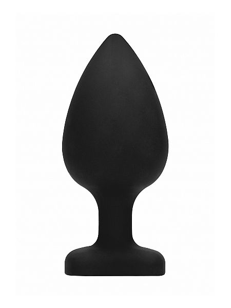 Diamond Heart Butt Plug - Extra Large - Black - 4