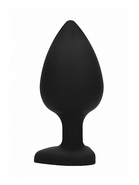 Diamond Heart Butt Plug - Extra Large - Black - 5