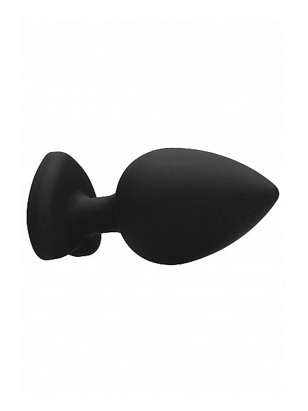 Diamond Heart Butt Plug - Extra Large - Black - 7